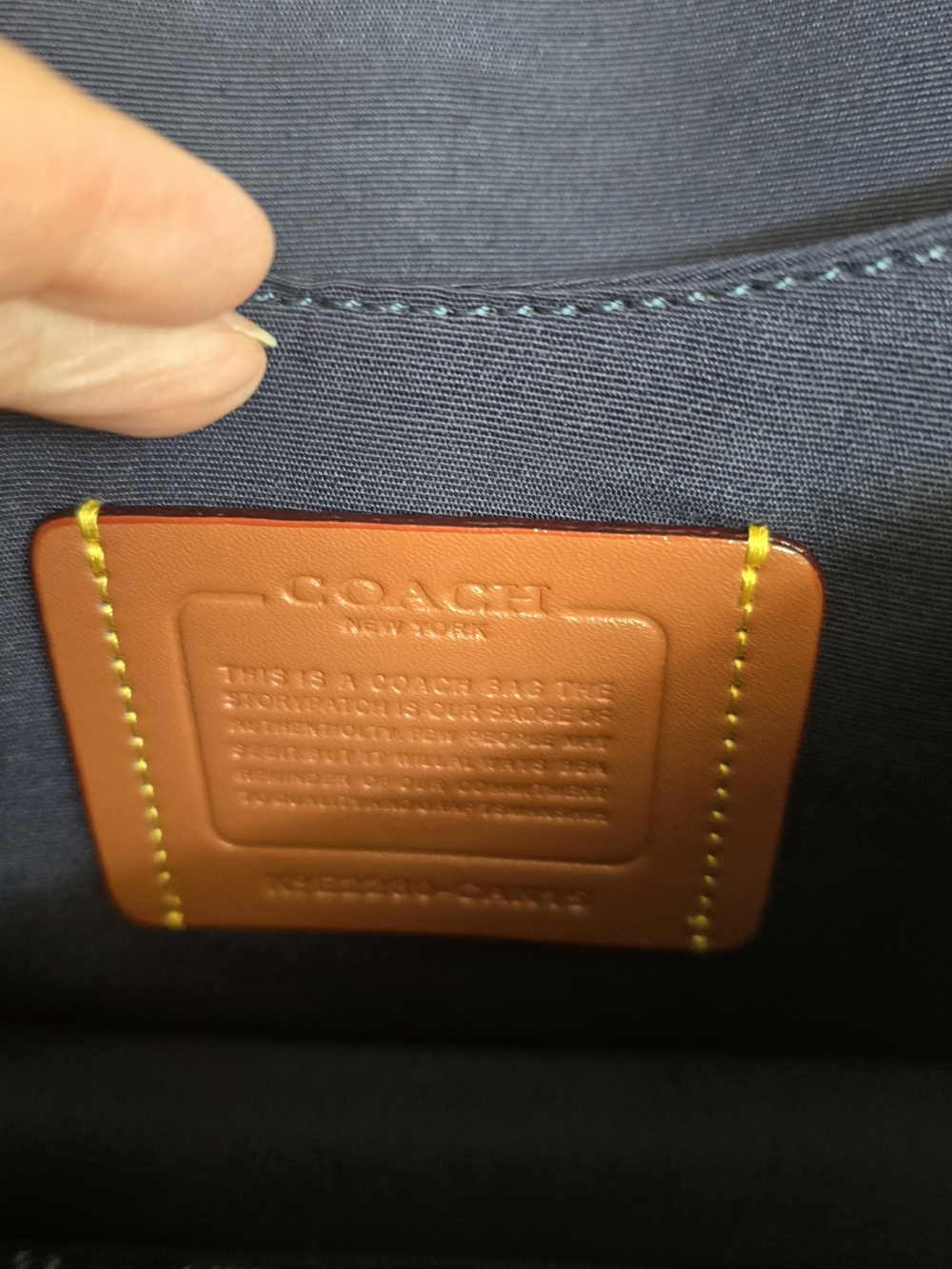 Coach Denim Tabby with Silver Chain - Picture 4 of 6